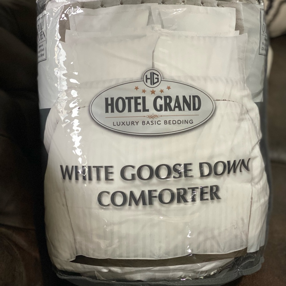 - Hotel Collection White Goose Down Comforter